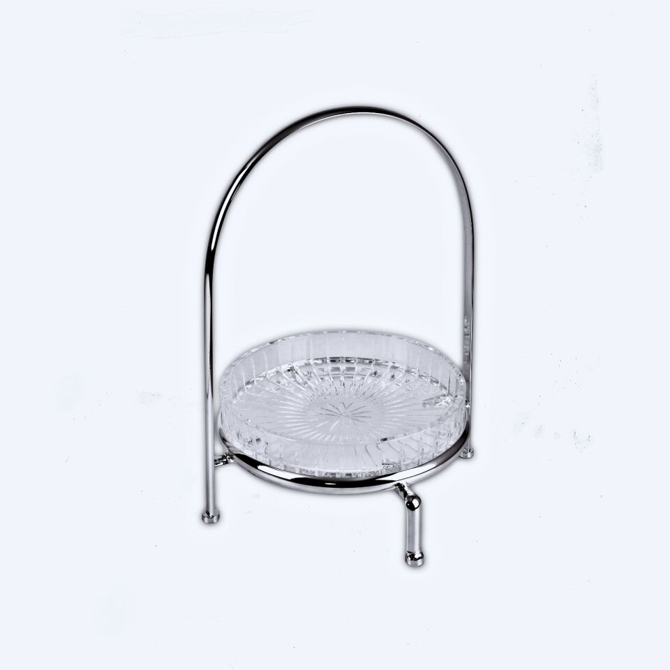 SAPLI CAM SERVİS Cam çap: 25cm Stand çap:30cm Yükseklik: 37cm
