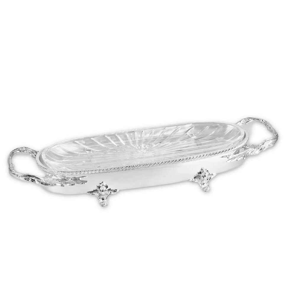 YAPRAK DESEN OVAL SERVİS