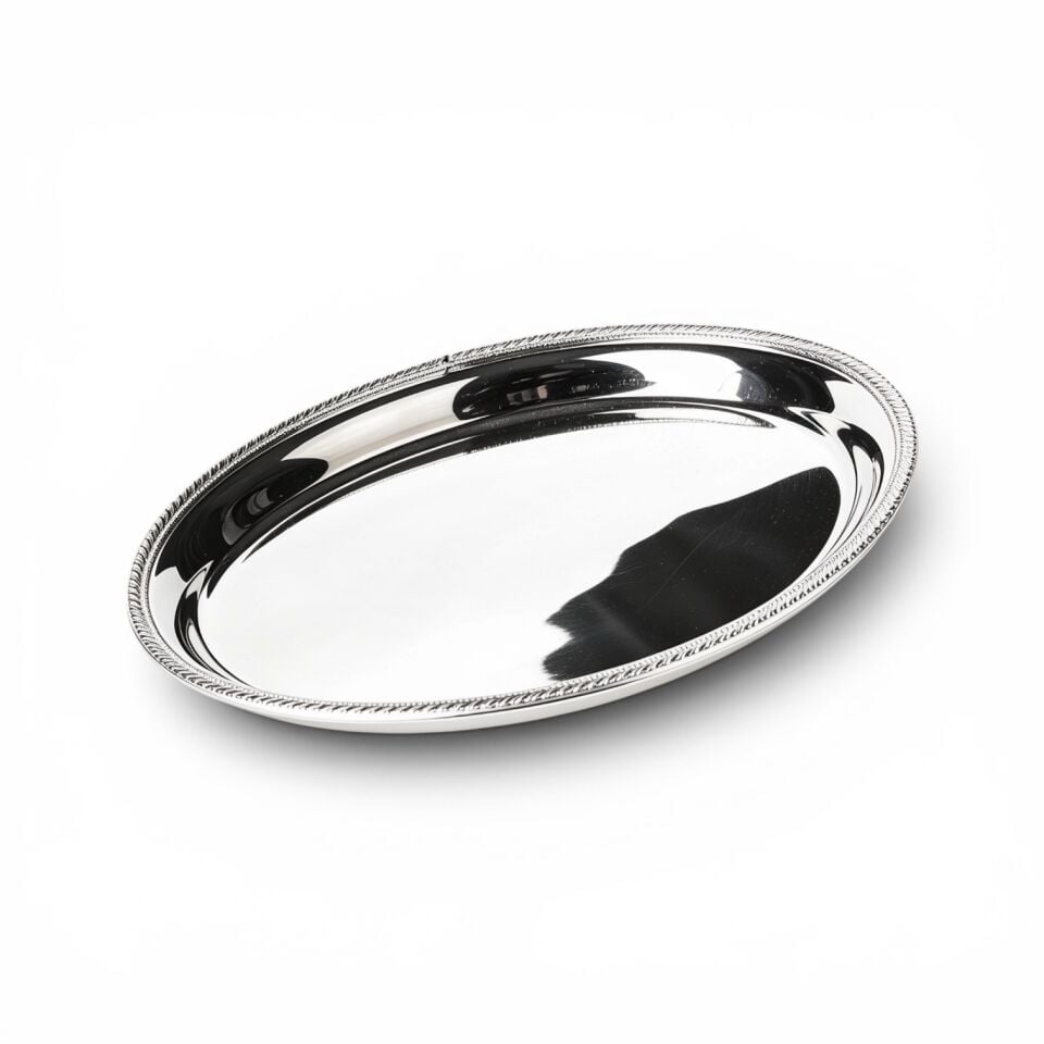 OVAL İNGİLİZ DESEN TEPSİ