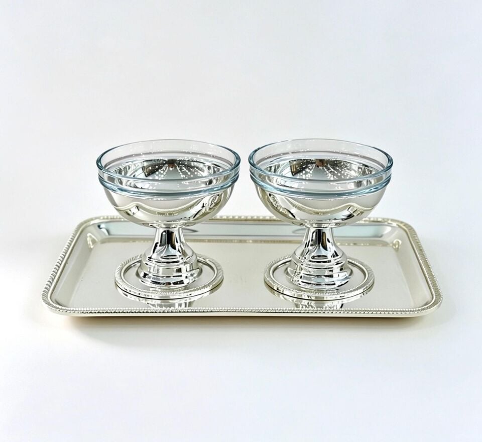 İNGİLİZ DESEN TEPSİLİ SET