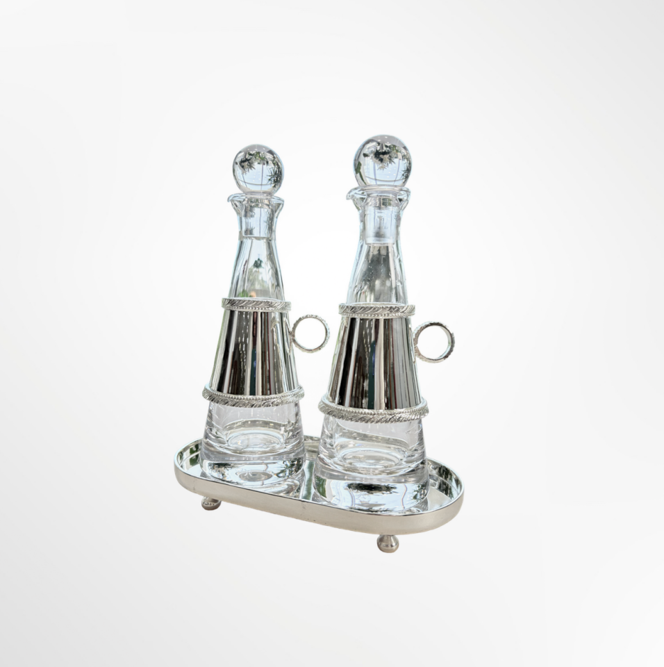 İNGİLİZ DEKOR 2'Lİ YAĞDANLIK SET
