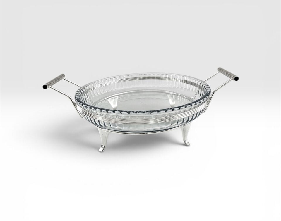 TEALİGHT DETAYLI OVAL SERVİS